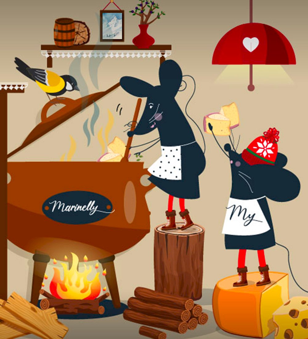Illustration humoristique fondue